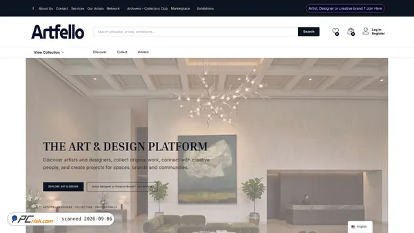 Screenshot di artfello.com