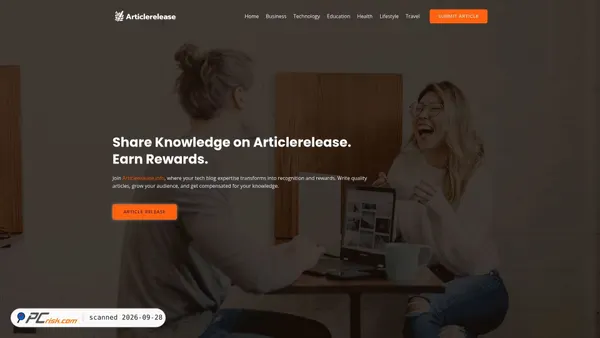 articlerelease.info screenshot