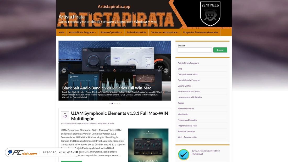 Screenshot of artistapirata.app