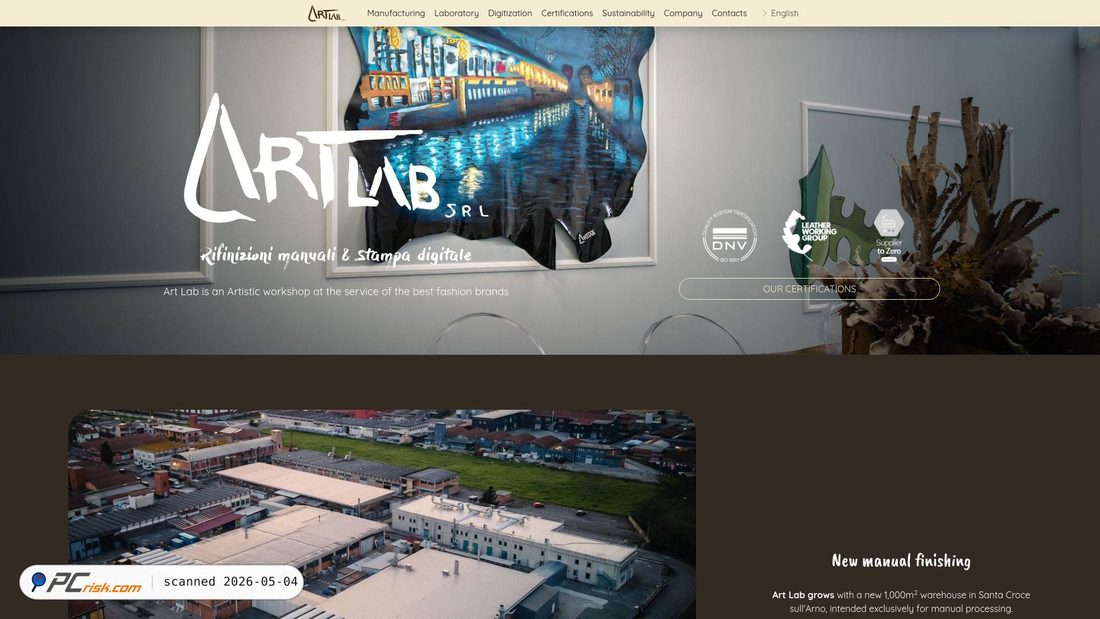 Captura de ecrã de artlabsrl.eu
