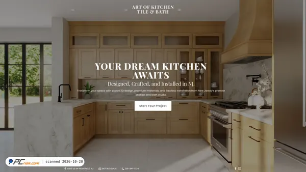 Captura de ecrã de artofkitchentile.com