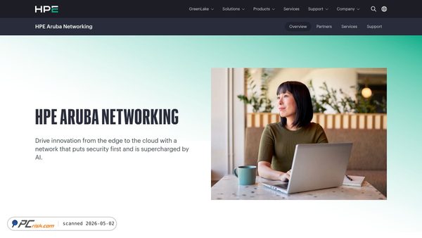 arubanetworks.com screenshot
