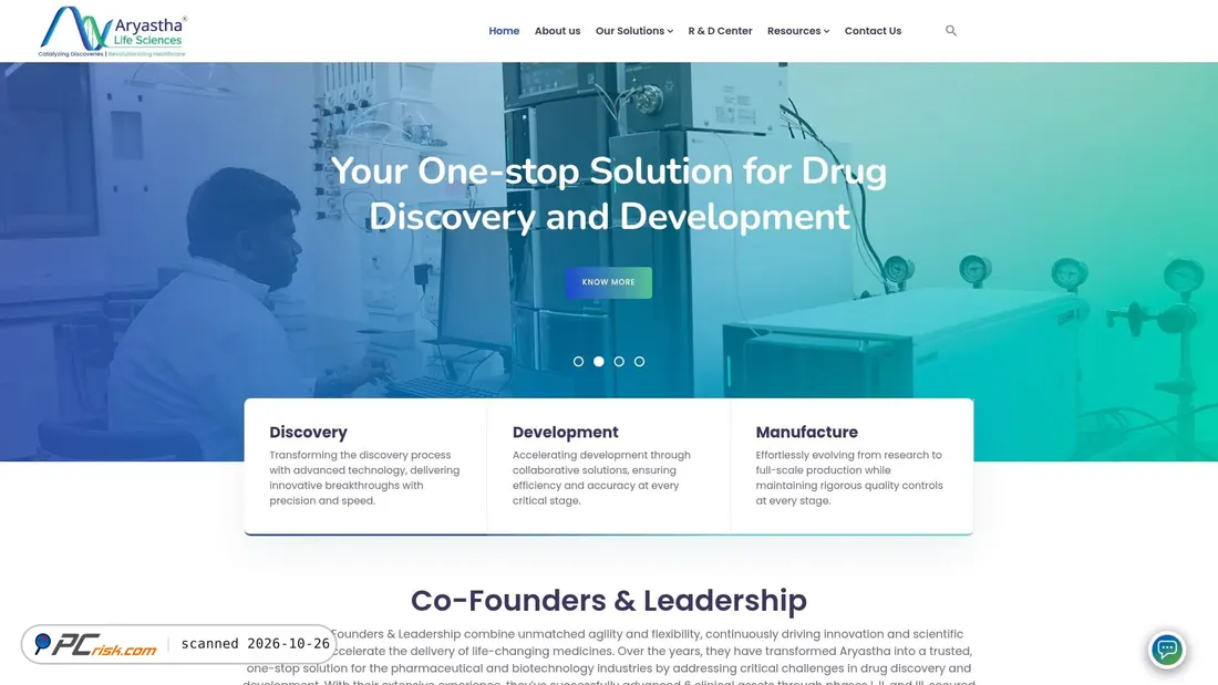 Screenshot von aryastha.com
