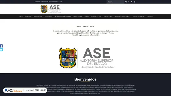 asetamaulipas.gob.mx screenshot