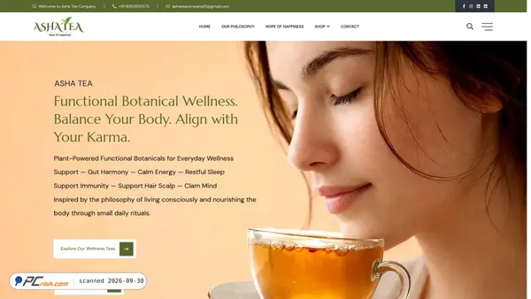 ashateacompany.com screenshot