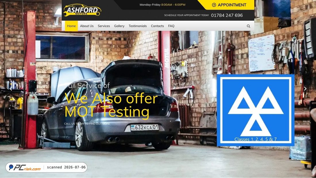Zrzut ekranu ashfordmotors.com