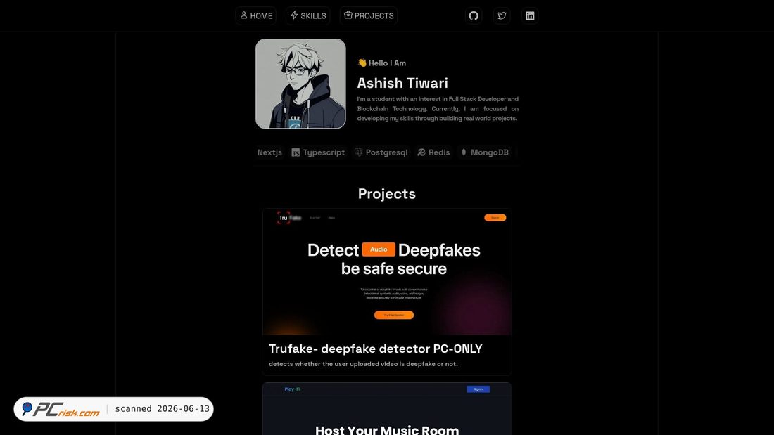 Screenshot of ashishtiwari.net