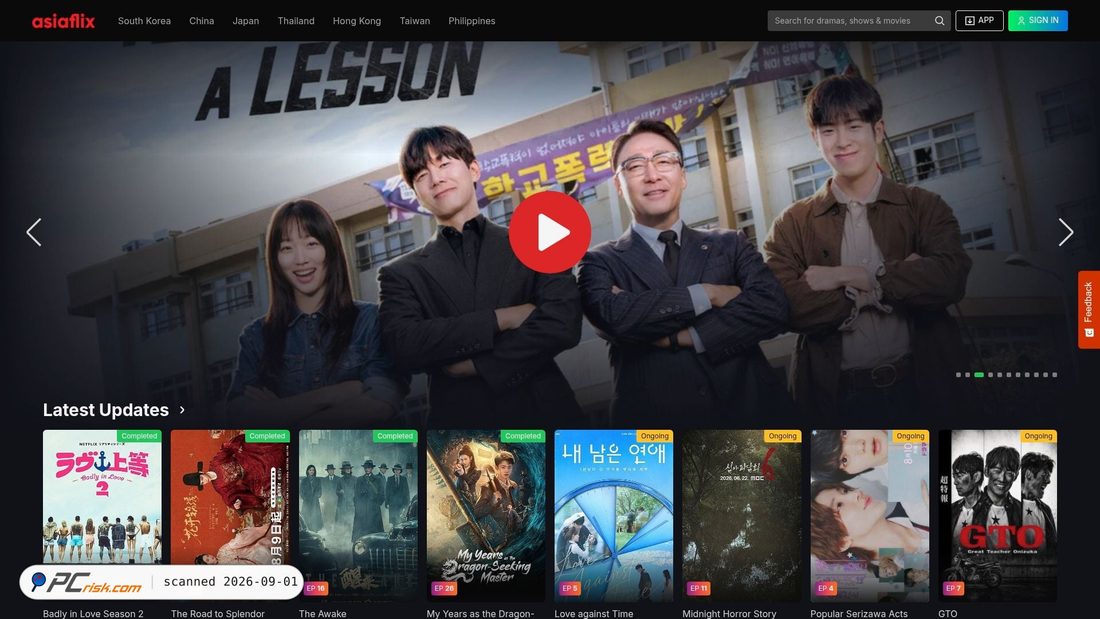 Zrzut ekranu asiaflix.in
