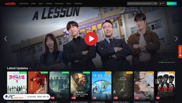 Screenshot van asiaflix.in