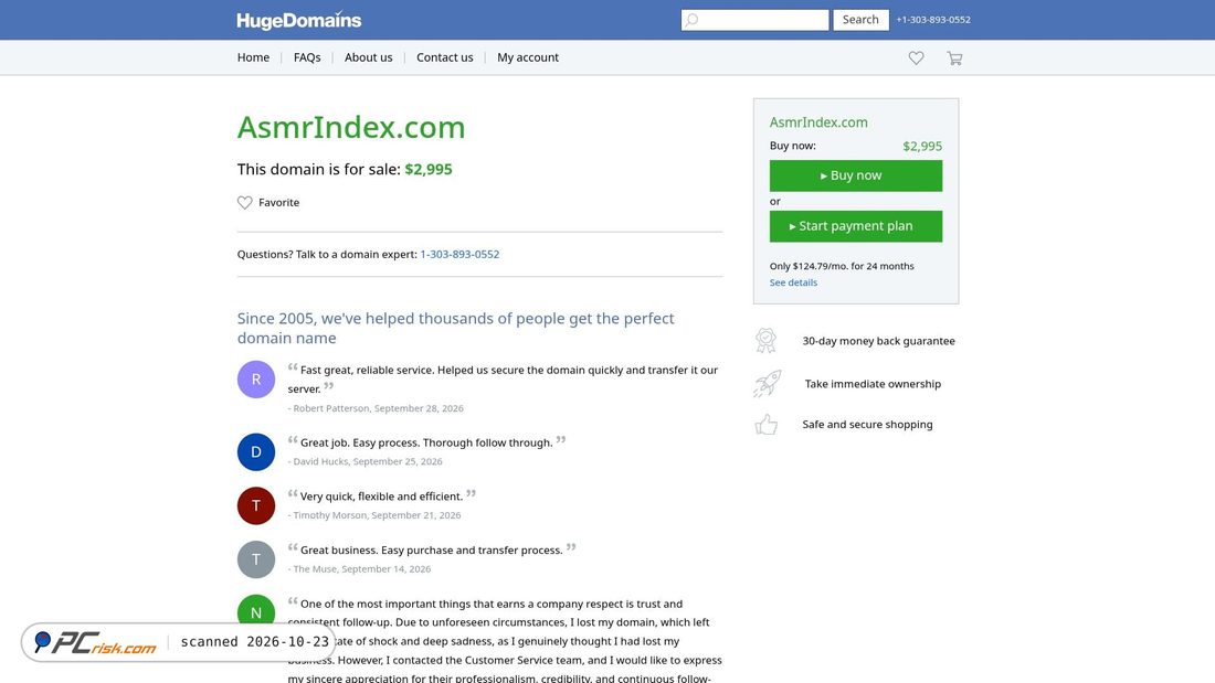 Screenshot of asmrindex.com