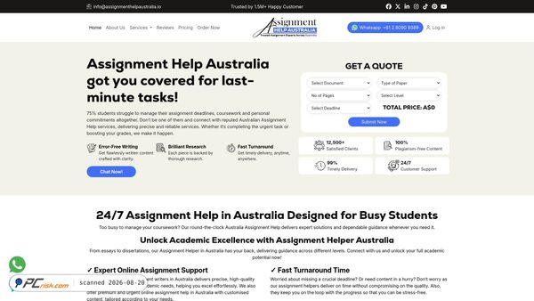 assignmenthelpaustralia.io Screenshot