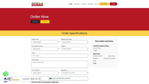 assignmenthelpdubai.ae screenshot