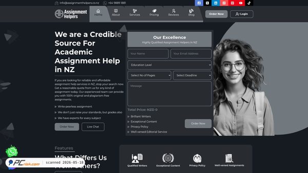 assignmenthelpers.co.nz screenshot