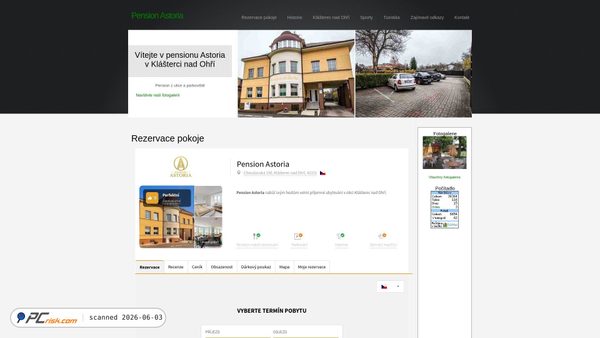 astoriapension.cz screenshot