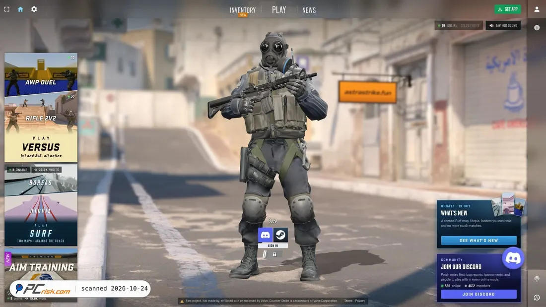 Screenshot of astrastrike.fun