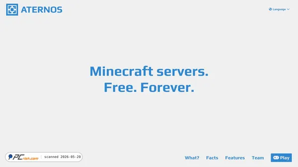 aternos.org screenshot