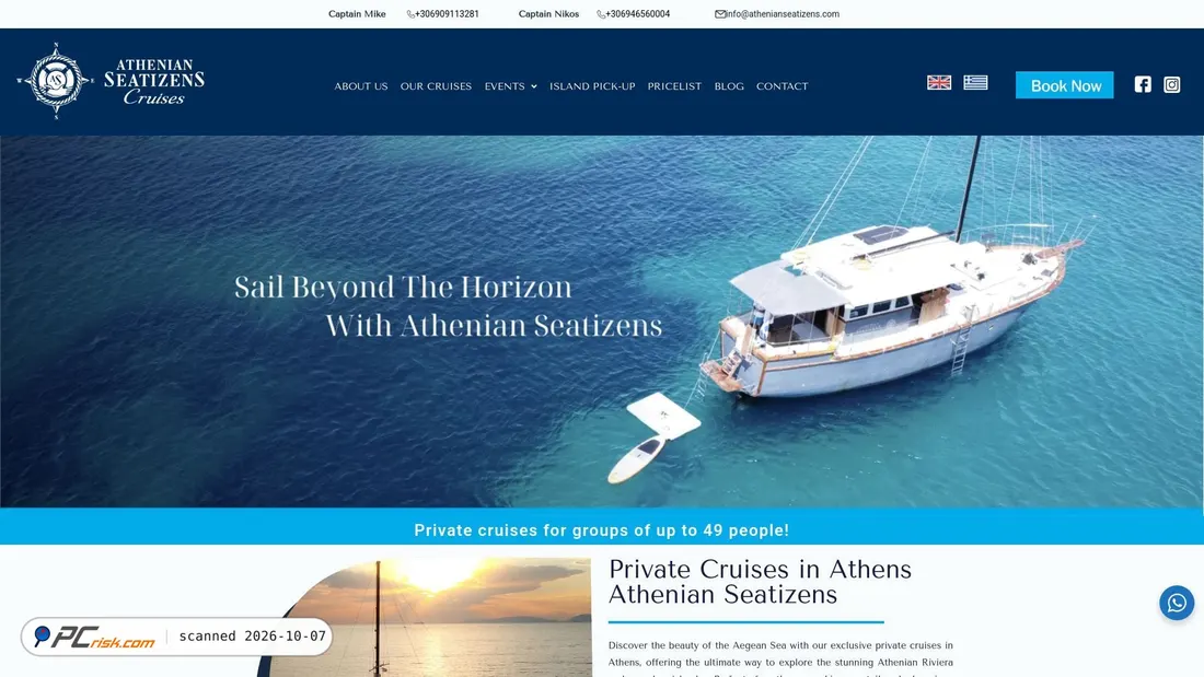 Screenshot of athenianseatizens.com