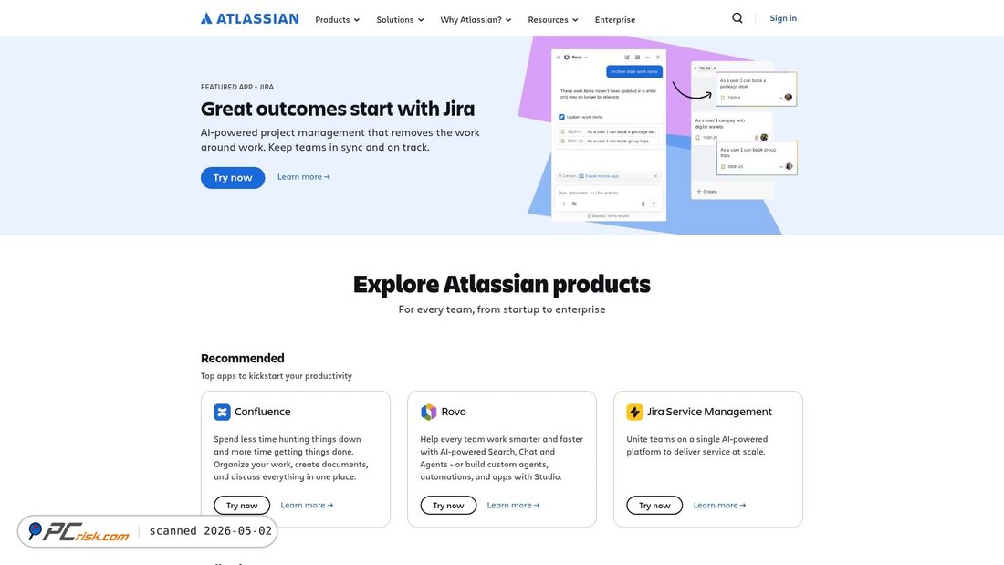 Screenshot of atlassian.net