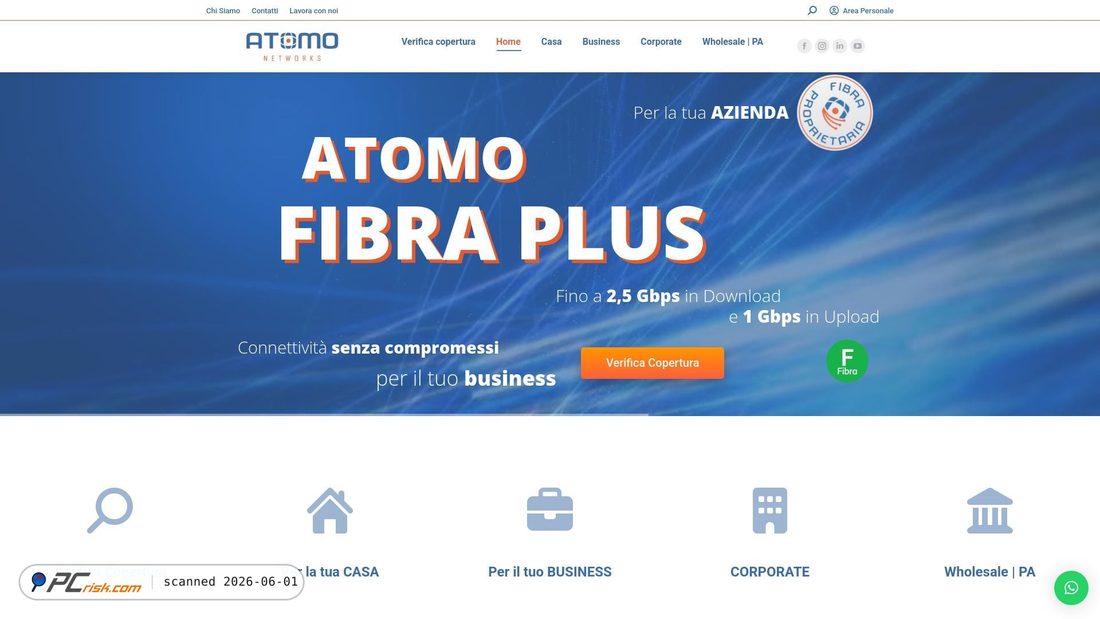 Screenshot of atomonetworks.com