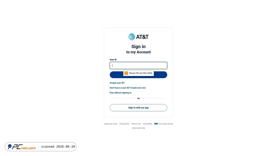 Screenshot of att-resetaccount.netlify.app