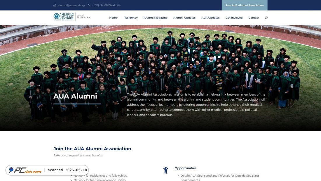 Screenshot of auaalumni.org