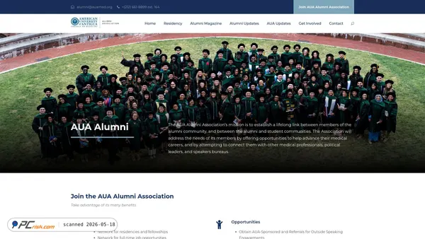 auaalumni.org screenshot