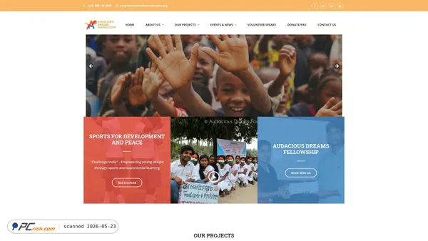 audaciousdreams.org screenshot