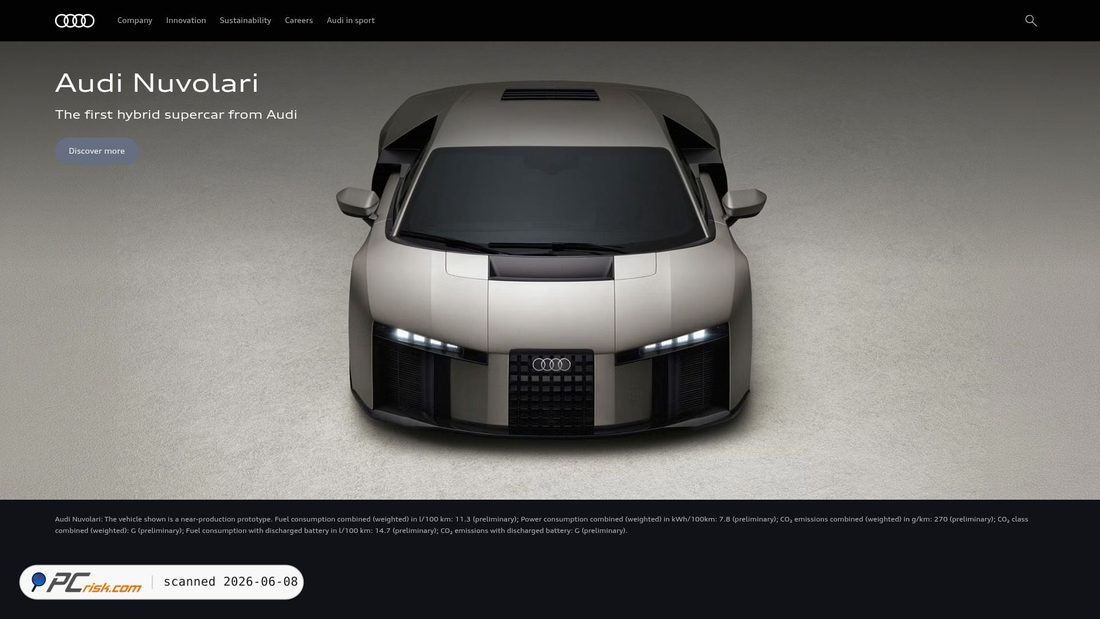 Screenshot di audi.com