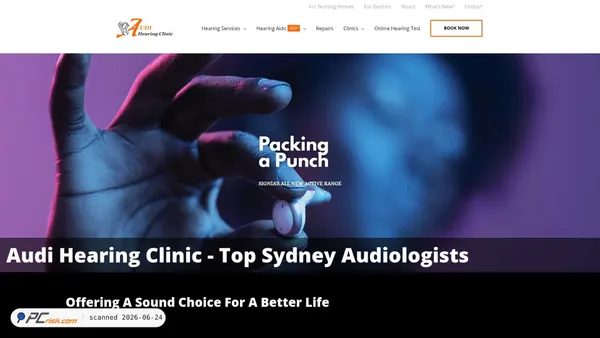 audihearing.com.au screenshot