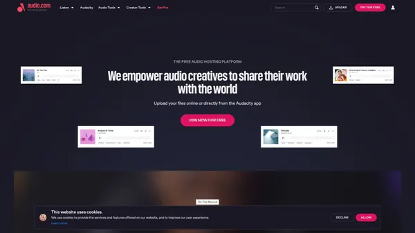 audio.com screenshot