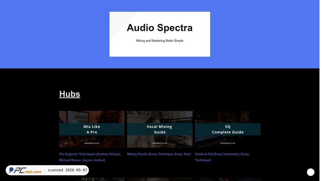 Screenshot von audiospectra.net
