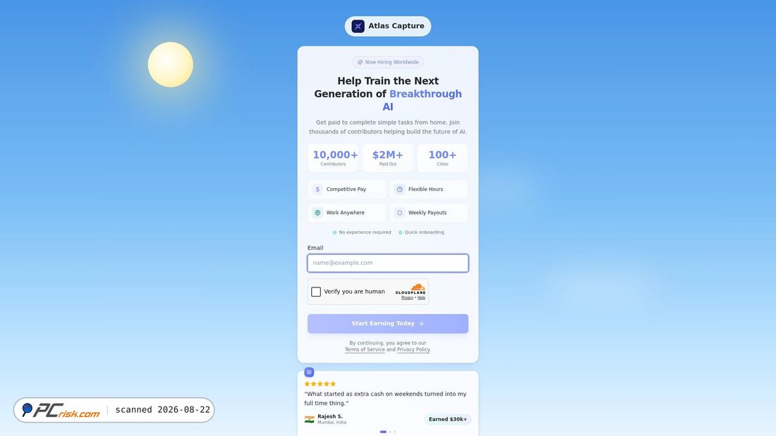 Screenshot of audit.atlascapture.io