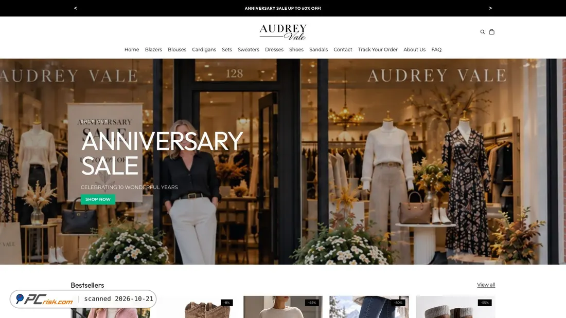 Screenshot di audrey-vale.com