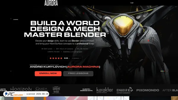 aurora-machina.com screenshot