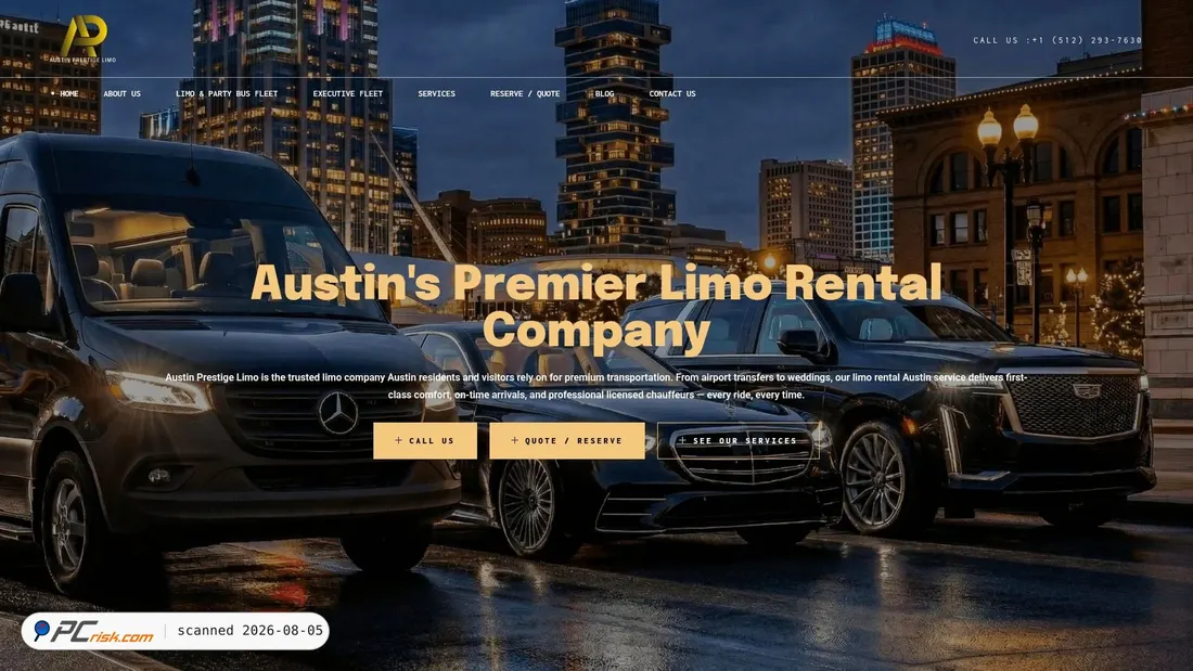 Screenshot of austinprestigelimo.com