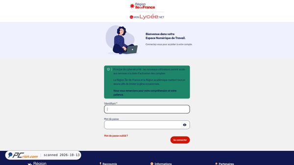 Zrzut ekranu auth.monlycee.net