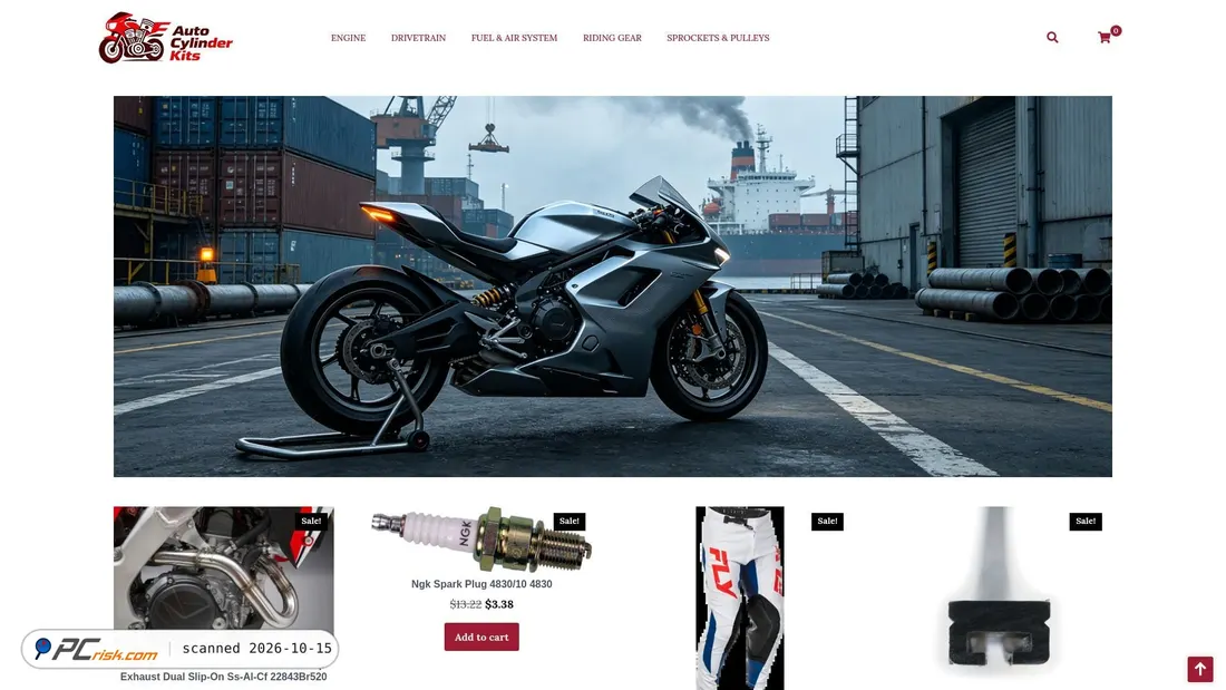 Captura de ecrã de autocylinderkits.com