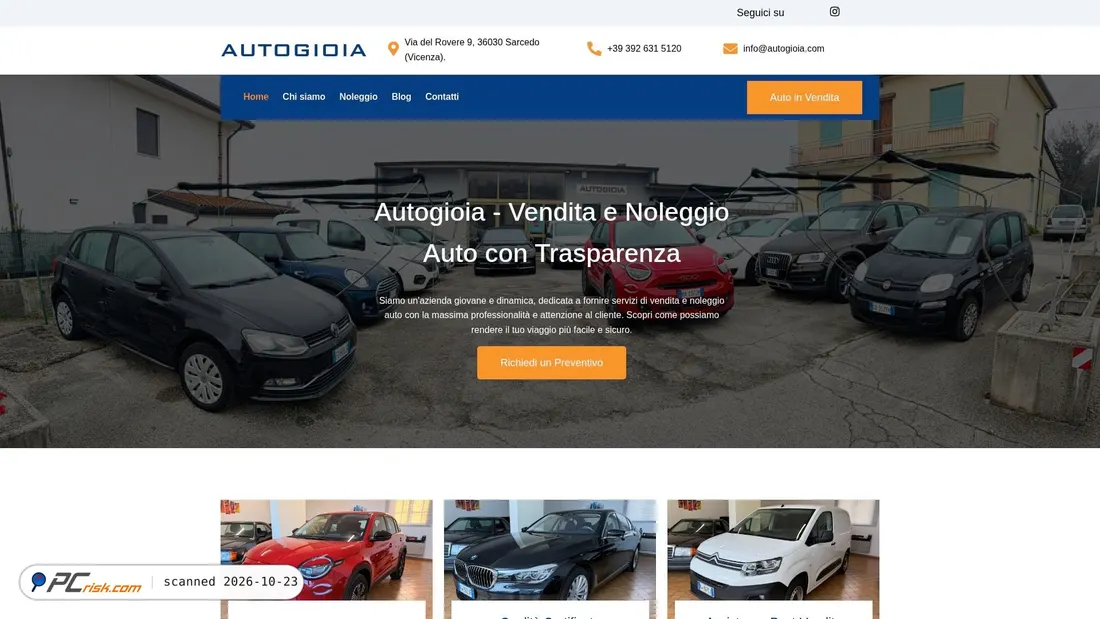 Screenshot von autogioia.com