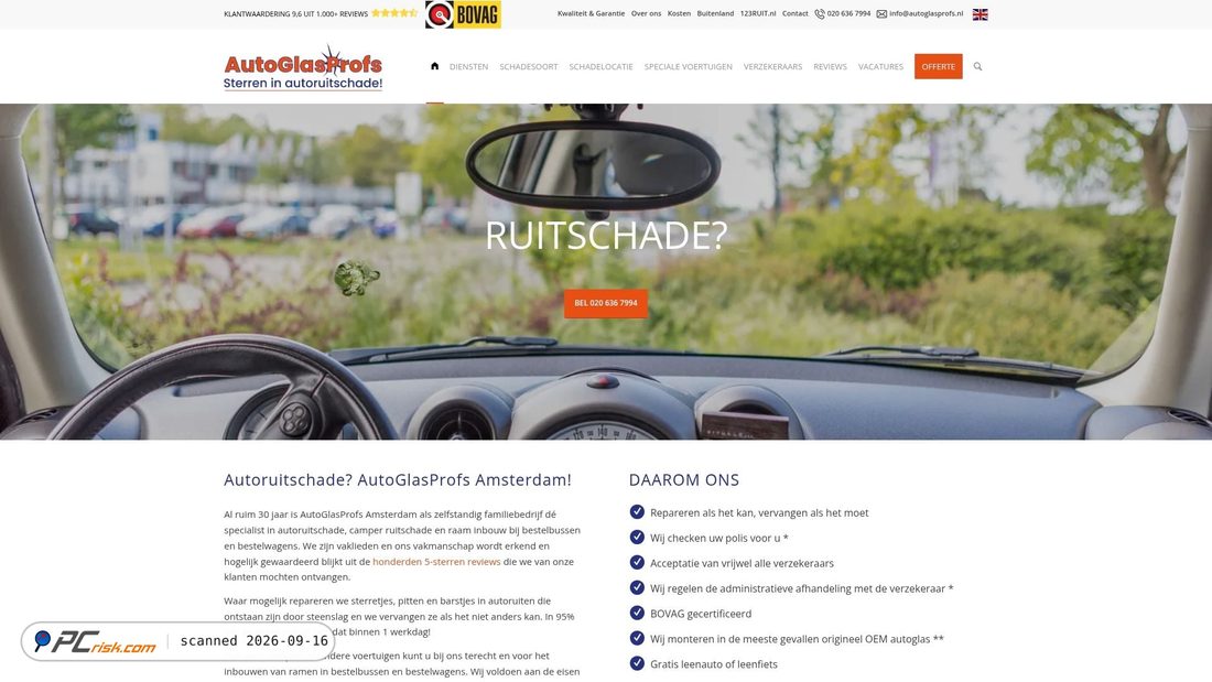 Screenshot of autoglasprofs.nl