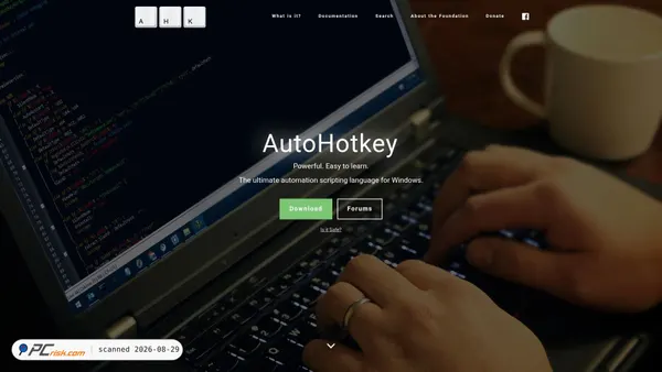 autohotkey.com screenshot