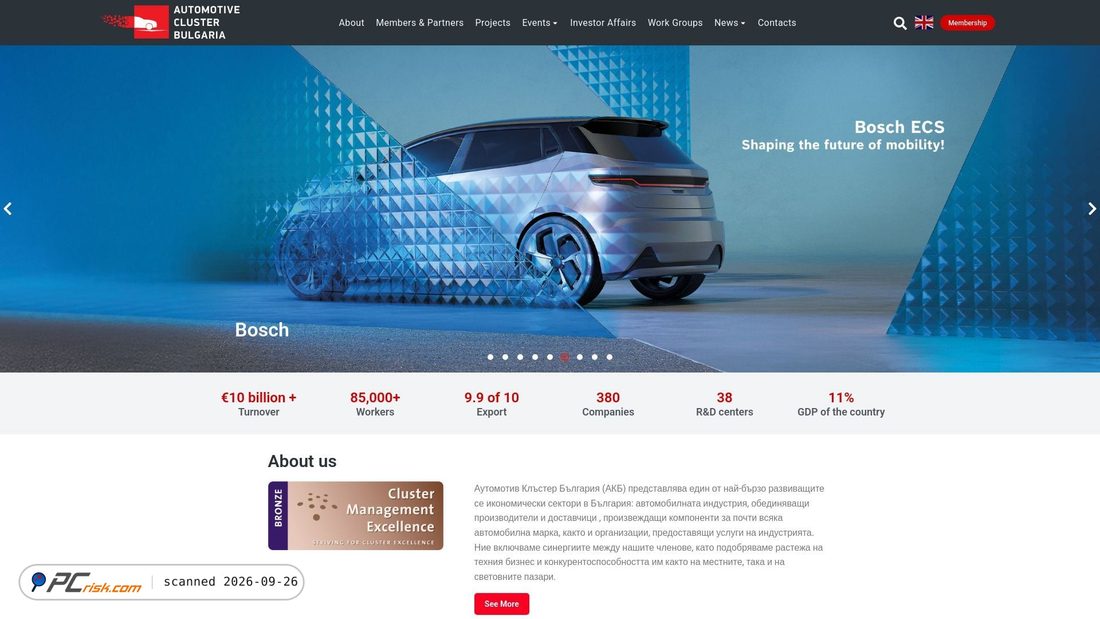 Captura de ecrã de automotive.bg