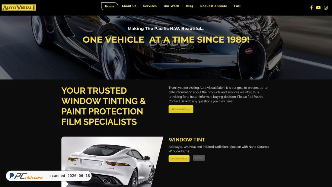 Screenshot di autovisualsalon.com