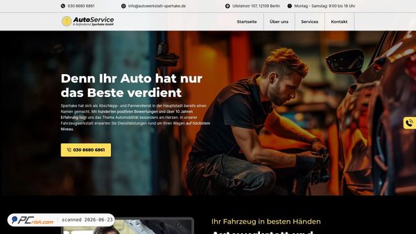 autowerkstatt-sperhake.de screenshot