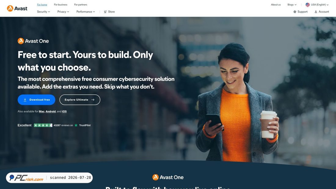 Screenshot di avast.com