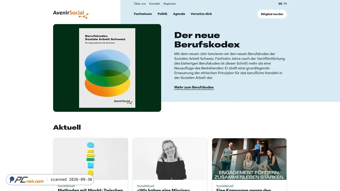 Screenshot of avenirsocial.ch
