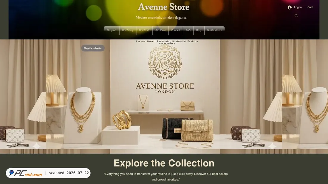 Screenshot of avenne.store