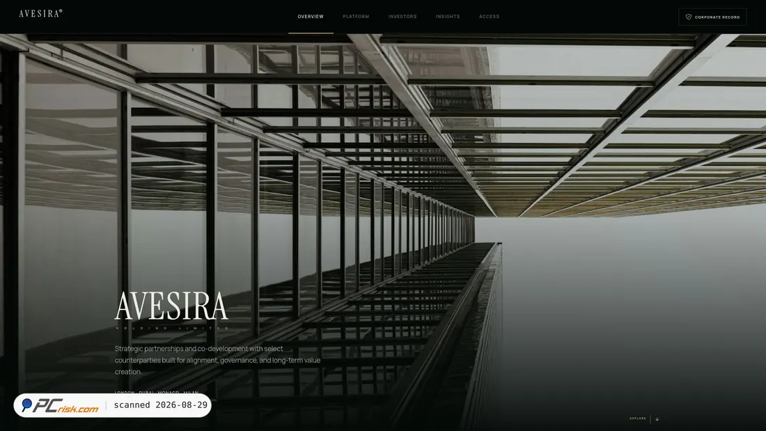 Screenshot von avesira.com