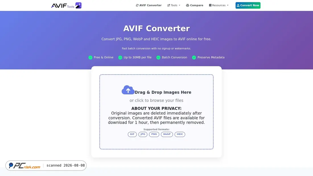 Screenshot of aviftools.net