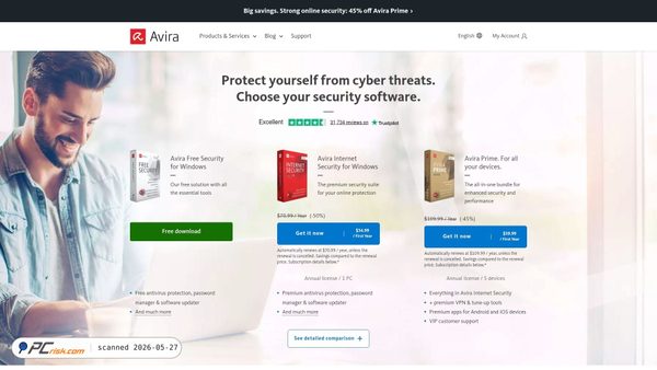 avira.com screenshot