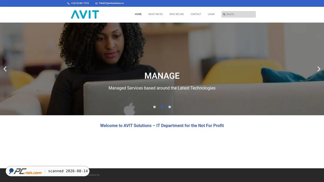 Screenshot of avitsolutions.ca